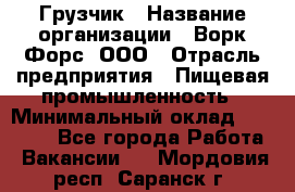 Грузчик › Название организации ­ Ворк Форс, ООО › Отрасль предприятия ­ Пищевая промышленность › Минимальный оклад ­ 27 000 - Все города Работа » Вакансии   . Мордовия респ.,Саранск г.